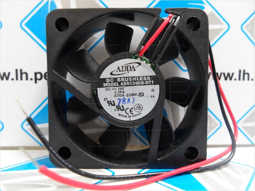 AD5024HB-D71-LF      Ventiladores tangenciales CC DC Axial Fan, 50x15mm, 24VDC, 14.3CFM, 0.06A