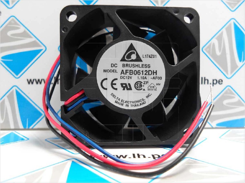 AFB0612DH-AF00        Ventilador tangencial CC DC Axial Fan, 60x25mm, 12VDC