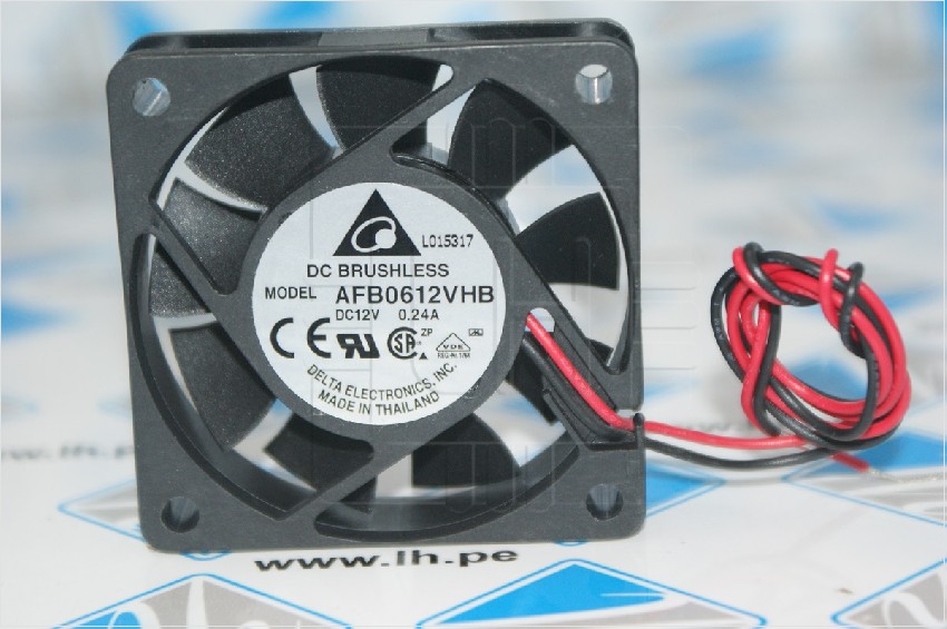 AFB0612VHB            Ventilador DC axial 12VDC, 60x60x15mm