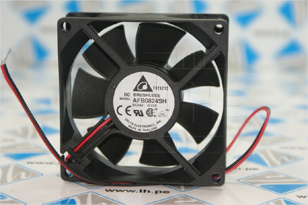 AFB0824SH            Ventilador Tubo axial 24VDC Cuadrado - 80mm L x 80mm H