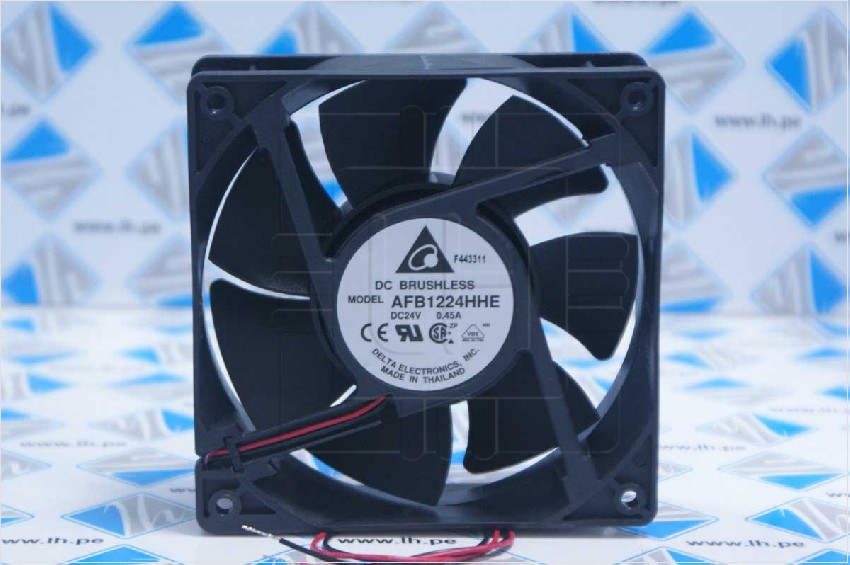 AFB1224HHE                 Ventilador axial 24VDC, 0,45A, 120x120mmx38mm