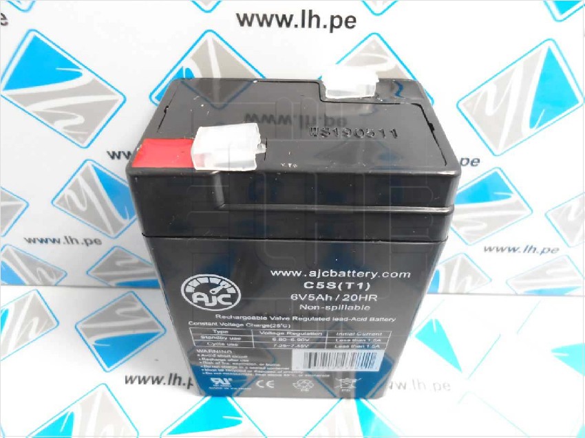 AJC-C5S       Battery 6V 5Ah Sealed Lead Acid - AGM - VRLA