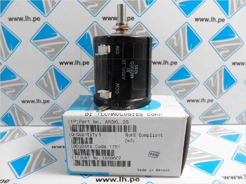 AR5KL.25     Potenciómetros de precisión 1-13/16" 5K OHM 10 Vueltas, 5 Watt