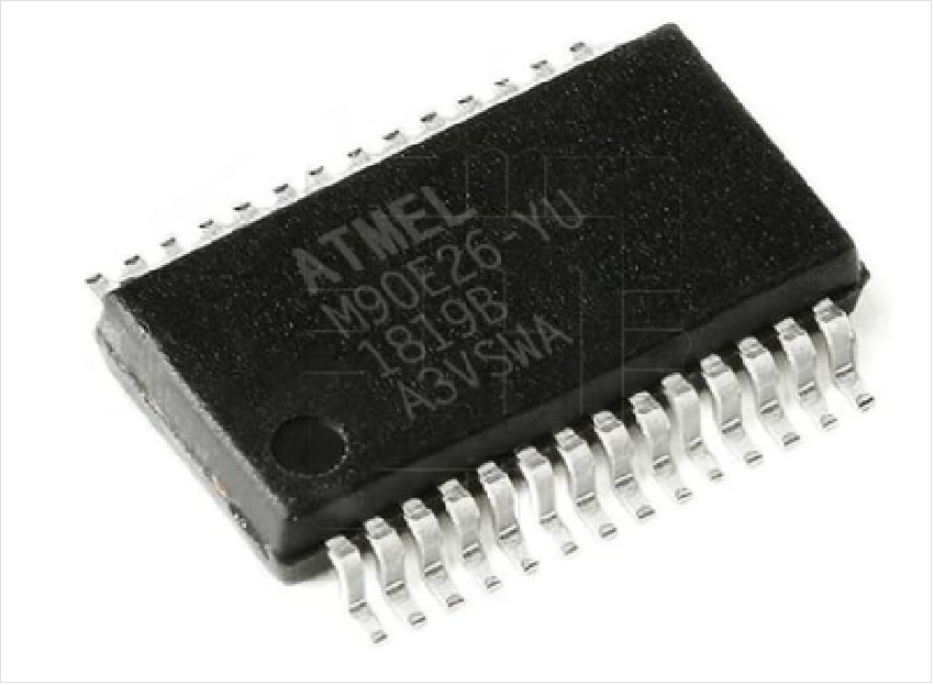 ATM90E26-YU-R                  IC, detector de potencia, SPI, UART, SSOP28, 2.8-3.6V