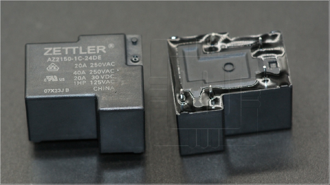 AZ2150-1C-24DE                    Relé: electromagnético; SPDT; bobina 24VDC; 5 Pin, 40A; AZ2150; PCB; Marca: Zettler