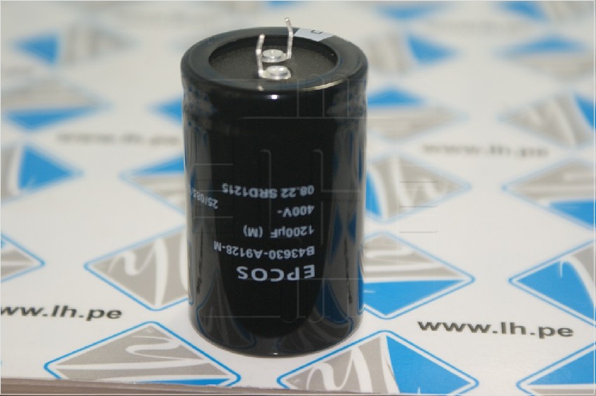 B43630A9128M000            Capacitor electrolítico de aluminio 1200uF, 400VDC