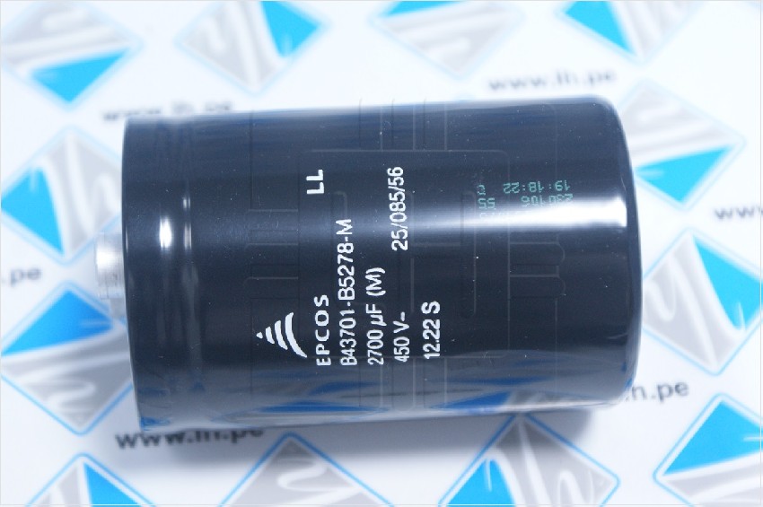 B43701-B5278-M B43701B5278M000             Capacitor electrolítico de aluminio 2700uF, 450VDC, con terminal roscado