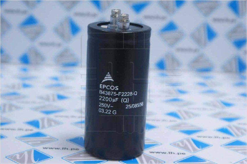 B43875-F2228-Q          CAPACITOR ELETROLITICO 2200UF 250V 85G. 50X105MM TDK/EPCOS