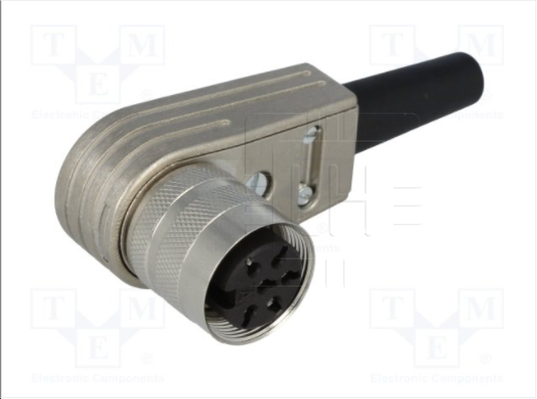 T3401-005 C091-T3401-005      Conector 90°C, M16, 6 Pines, hembra, para conducto