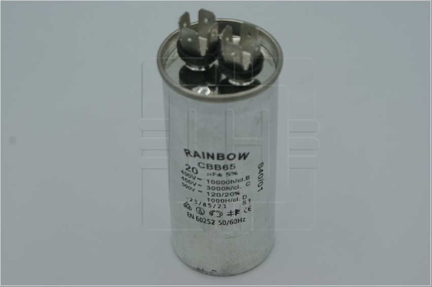 CBB-65 20UF CBB65               CONDENSADOR PARA MOTOR METALIZADO 20UF, 450VAC