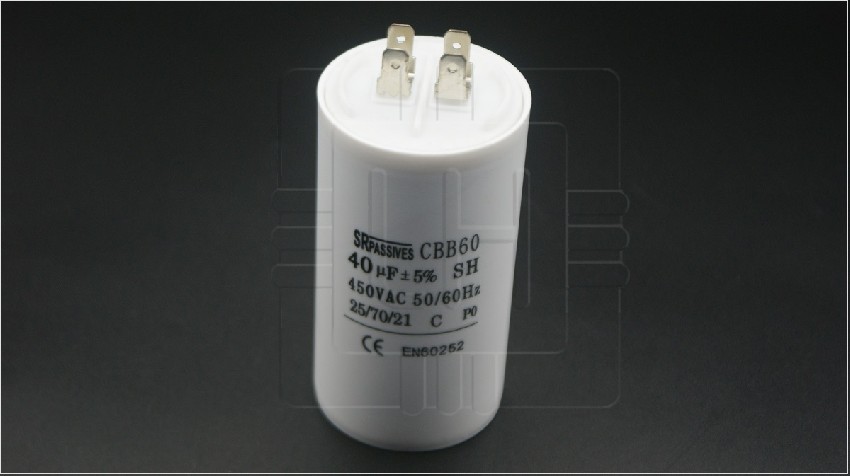 CBB60A-40/450       Condensador para motores, de trabajo 40uF 450V