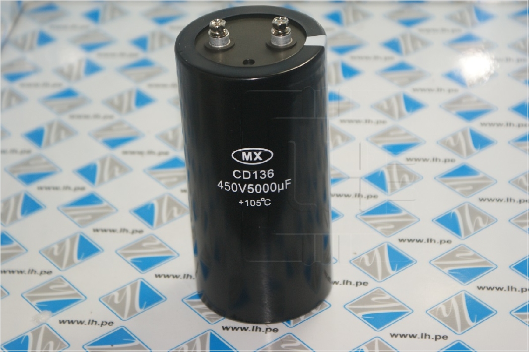 CD136           Capacitor Electrolítico 5000uF, 450VDC,  77x155mm