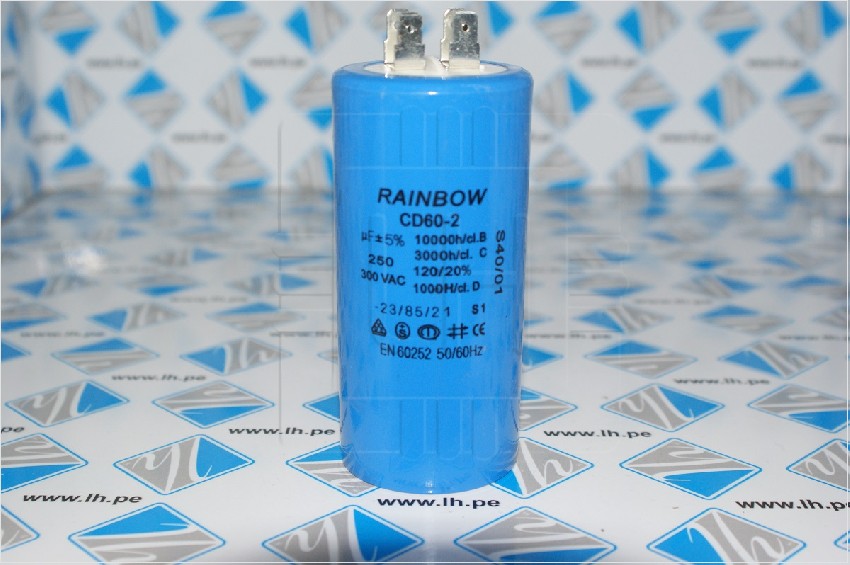 CD60-2 250uF             Capacitor de Arranque Motor Start 250uF 300VAC