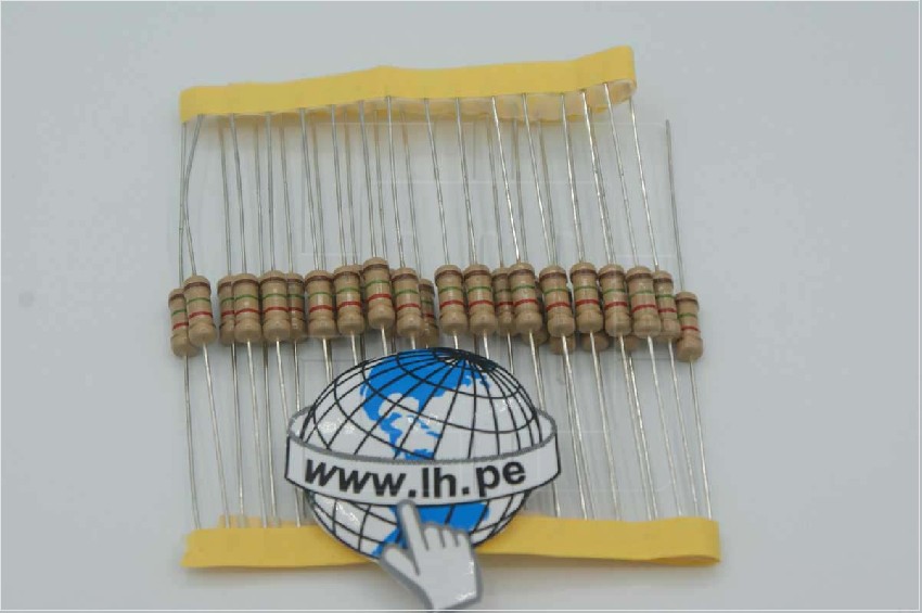 CF2WS-1K5                  Resistor de carbón THT, 1.5k Ohm, 2W, ±5%, 4.2x11mm, axial