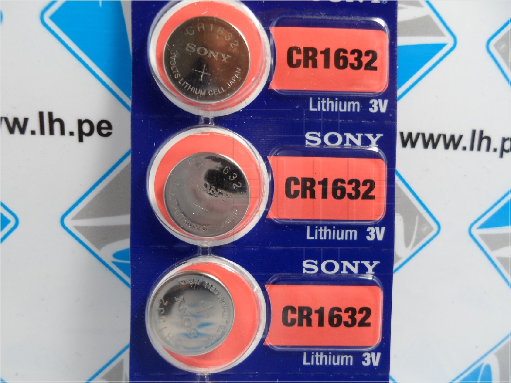 CR1632       Batería plana 3V, 120mA