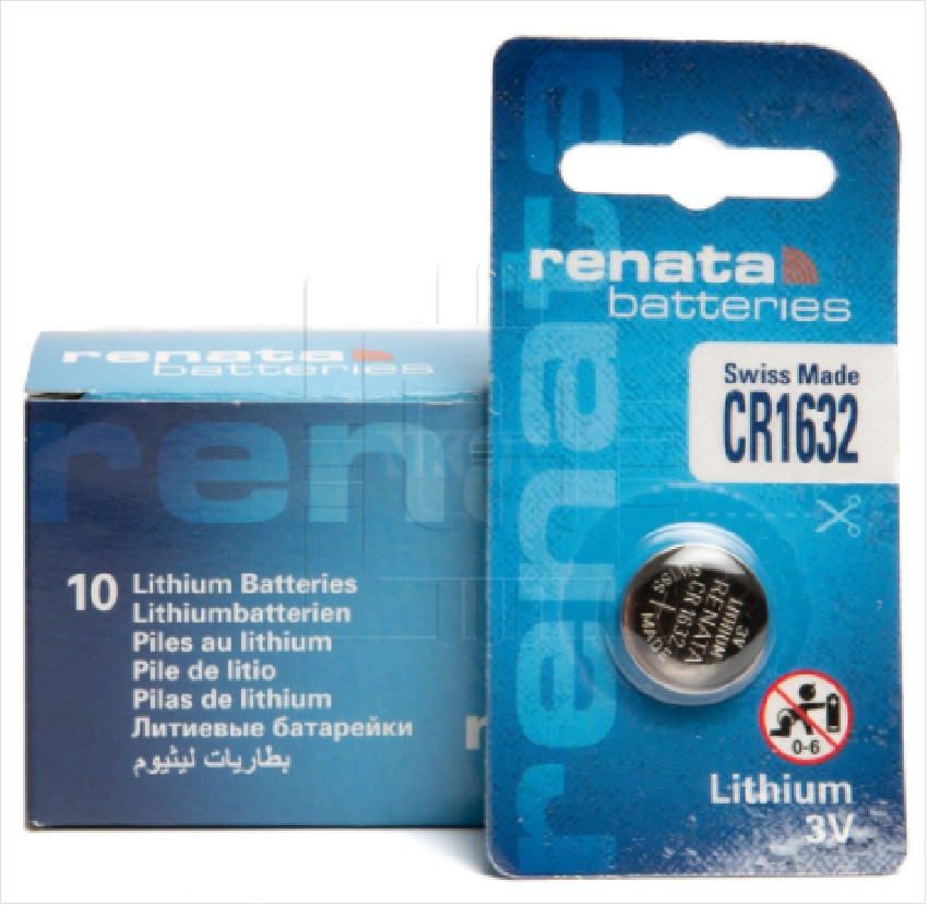 CR1632             Pila de litio, de botón, 3V, 125MAH