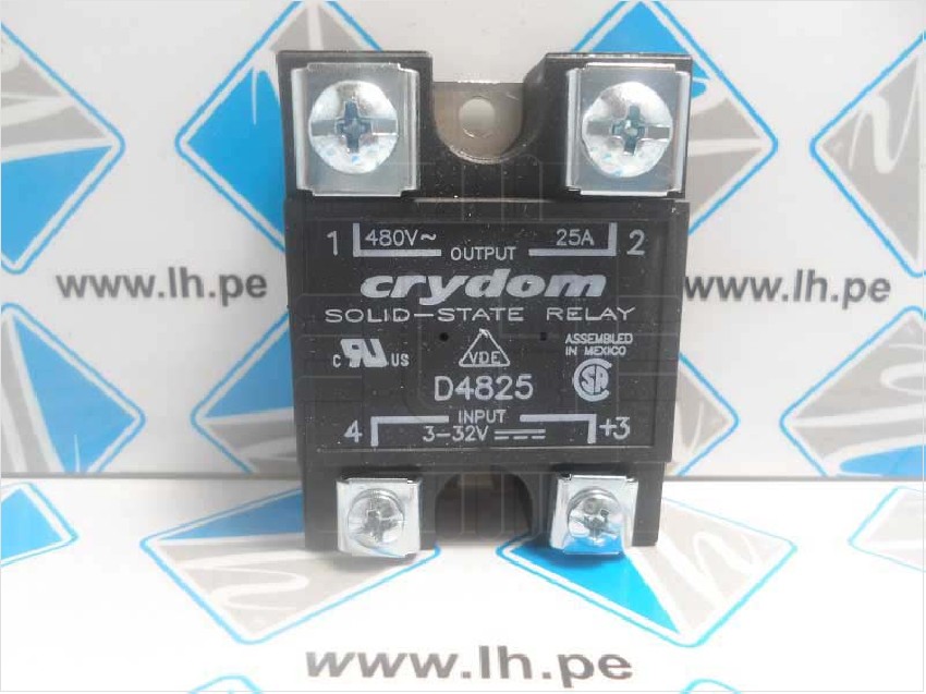 D4825    Relay Stado Solido 4-32VDC, 25A, 48-530VAC, -40÷80°C