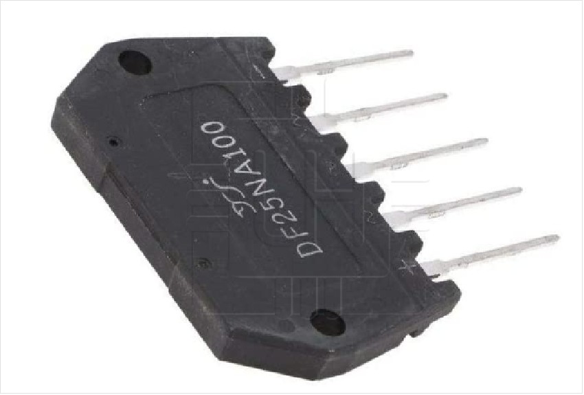 DF25NA100              Diodo puente rectificador, trifásico, 25A, 1000V, 400A, THT