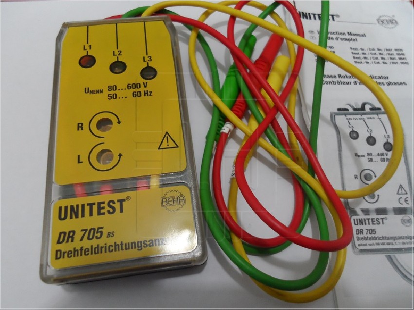 DR705 FT400009043B  UNITEST DR 705 Rotary Field Indicator