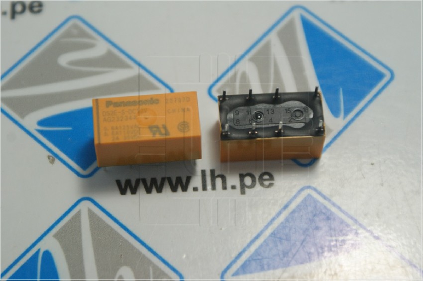 DS2E-S-DC12V                Relay Miniatura DPDT, Bobina 12VDC, 3A, 1A/125V