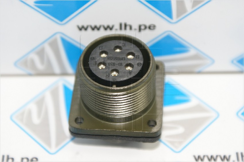 DS3102A-18-12S            Conector redondo, militar, 6 Pines, Hembra, chasis, Amphenol 