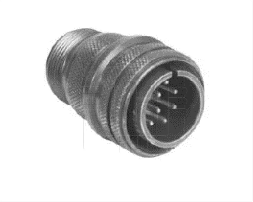 DS3106A18-12P                    Conector redondo, 6 pines, macho, enchufe, para conducto, MS/DS, Marca: Amphenol