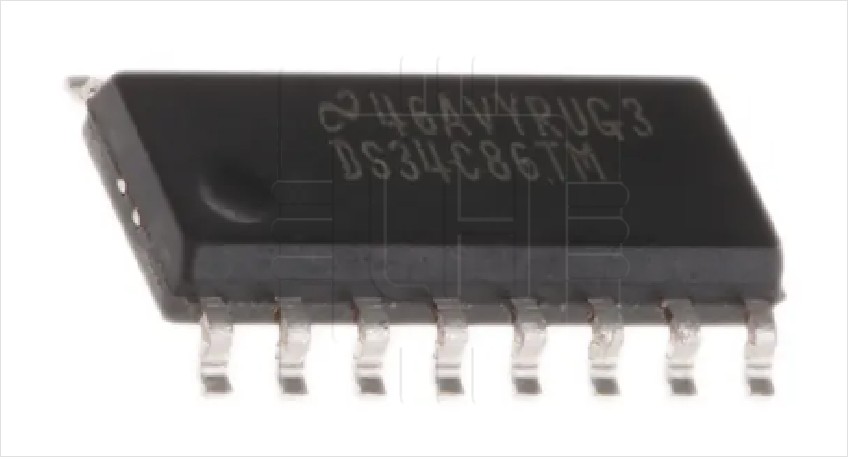 DS34C86TM/NOPB                    Controlador de línea SMD, interfaz, half duplex, RS422, RS423