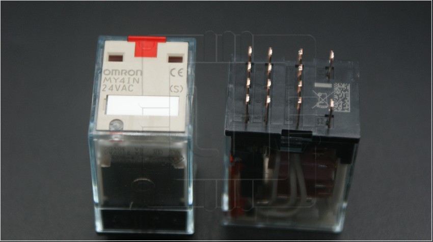 MY4IN 24VAC (S)          Relay electromagnético, 4PDT, 24VCA, 5A/220VCA, 14 pines