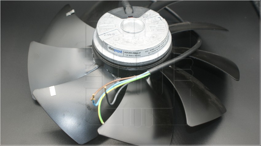 A2E250-AM06-01                    Ventilador AC, axial, 230VAC, 251x251x72mm, 1.82km3/h, sin rejilla, EBM-PAPST