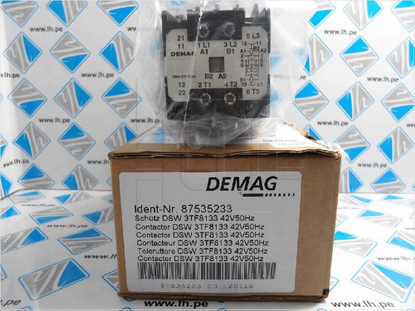 DSW 3TF8133 87535233       Contactor DSW 3TF8133, 42V, 50HZ Mannesmann