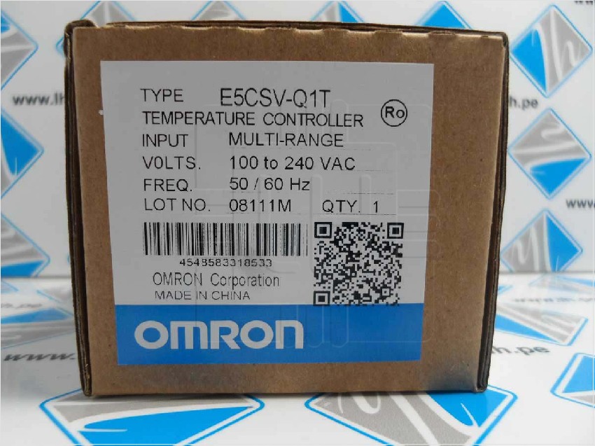 E5CSV-Q1T-F AC100-240            Controlador de temperatura (RTD, Tipo J, K, L, N, R, T, U) 100 ~ 240 VCA Montaje en panel