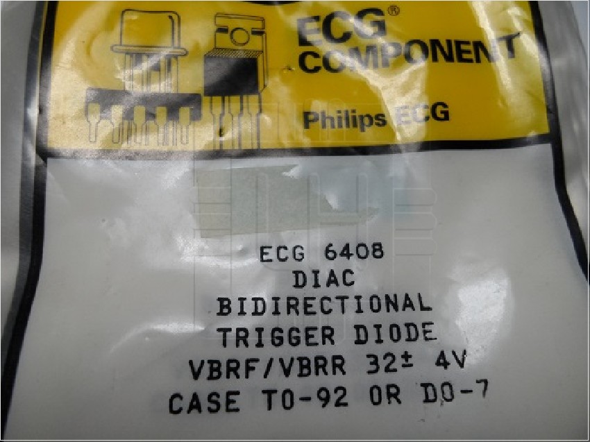 ECG6408  DIODO BI-DIRECTIONAL TRIGGER DIODE DIAC D07