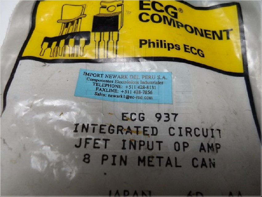 ECG937  NTE Equivalent NTE937 IC-JFET INPUT OP AMP