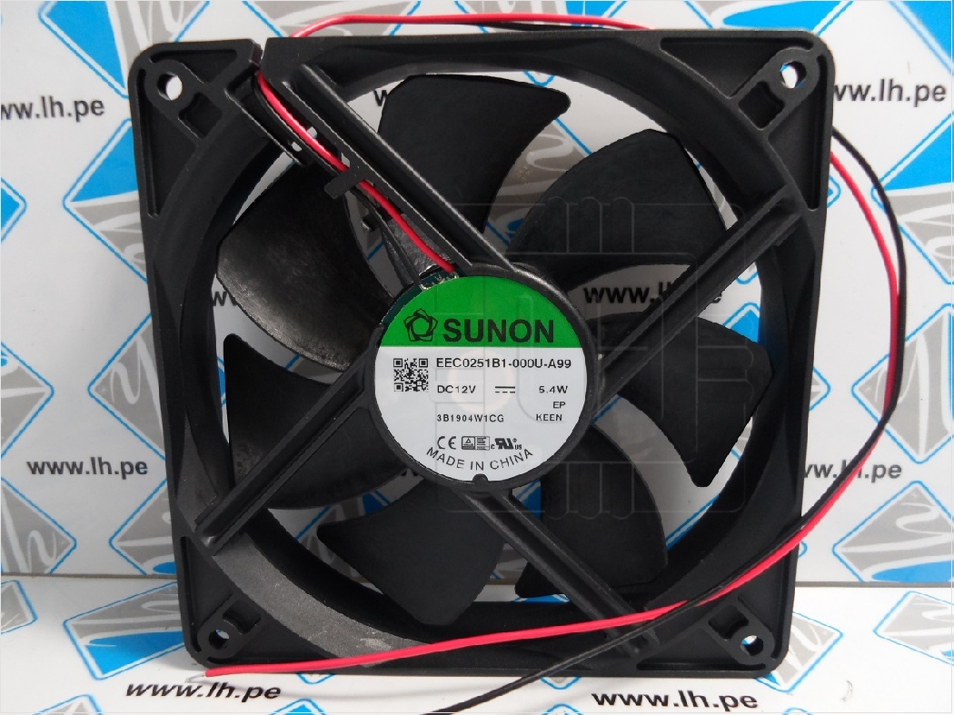 EEC0251B1-000U-A99        Ventilador CC, axial, 12VDC, 120x120x25mm, 183.83m3/h