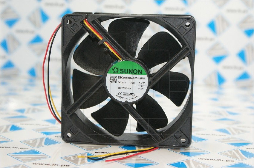 EEC0382B2-000U-G99               Ventilador axial 24VDC, 120x120x38mm, 197.2m3/h