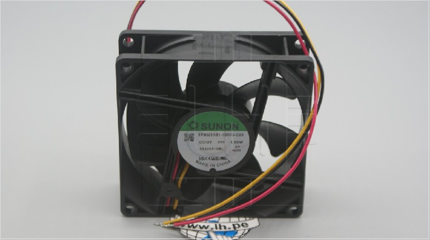 EF80251B1-1000U-G99                   Ventilador: DC; axiales; 12VDC; 80x80x25mm; con 3 cables; 70m3/h; 33dBA; de bolas; Sunon