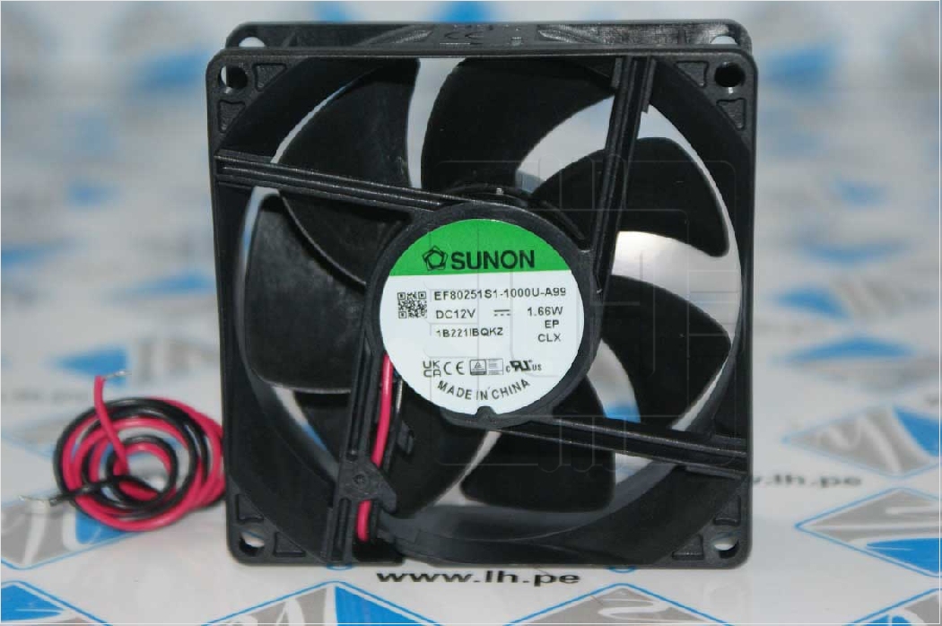 EF80251S1-1000U-A99                Ventilador CC, axial, 12VDC, 80x80x25mm, 69.29m3/h