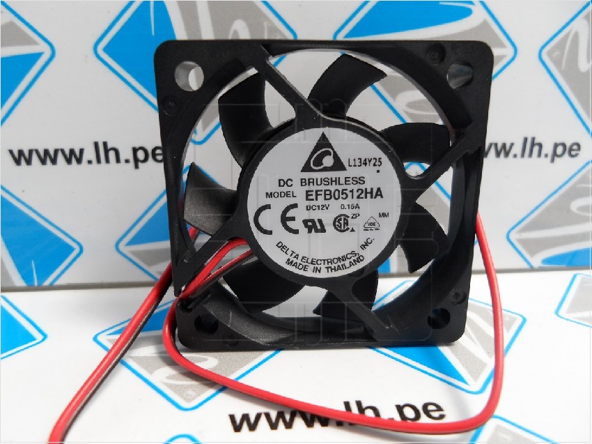 EFB0512HA      VENTILADOR AXIAL 50X50X10MM 12VDC, 0.15A, CON CABLE