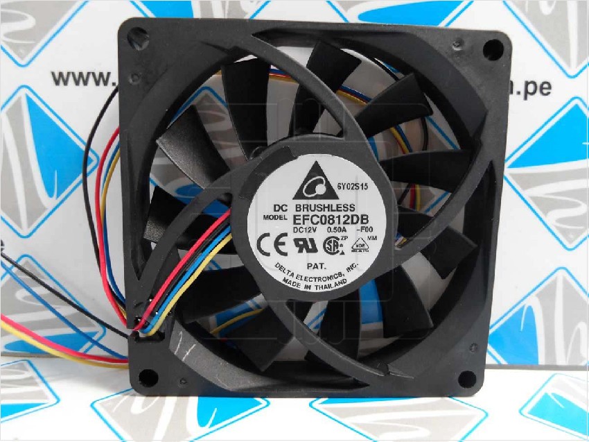 EFC0812DB-F00       Fan DC Axial Fan, 80x15mm, 12VDC, 48.8CFM