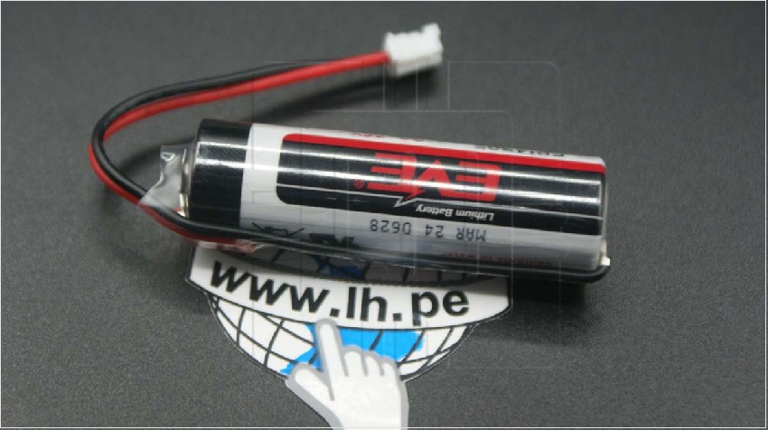 ER14505 FL                     Bateria lithium 3.6V, 2700mah, AA, cables de 150mm y conector blanco