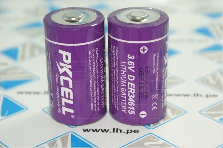 ER34615                Batería Lithium 3.6V, tamaño D, 19000mAh