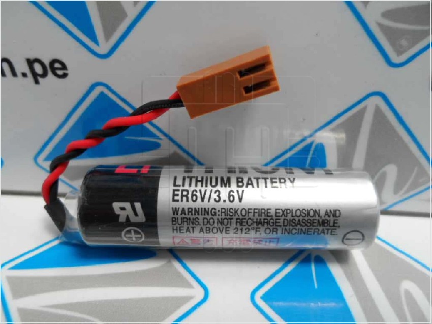 ER6V-JAE ER6V/3.6V              BATERÍA LITHIUM 3.6V, CON CABLE Y CONECTOR MARRON