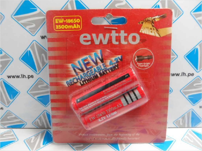 EW-18650   Batería Recargable Lithium 3500mAh 4.2V