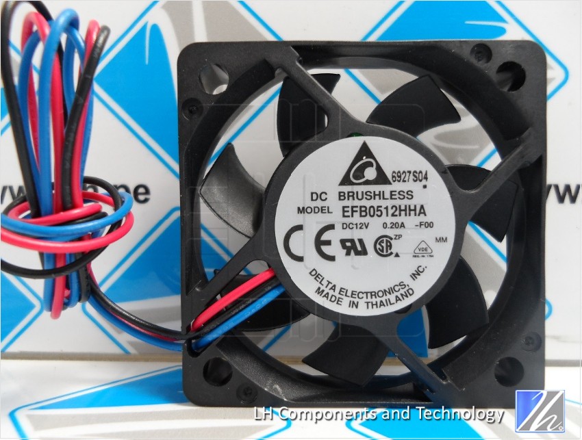 EFB0512HHA-F00                Ventilador tangencial CC DC Axial Fan, 50x50x10mm, 12VDC, DELTA FAN