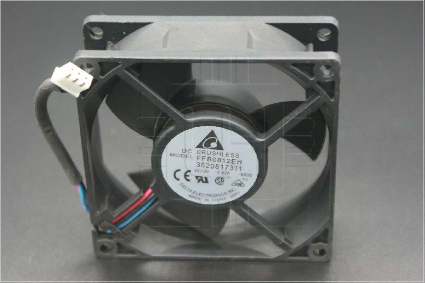 FFB0812EH-BR00 3620817311              Ventilador axial 12VDC, 0.42A, 80x80x25mm, con cable 3 y conector blanco