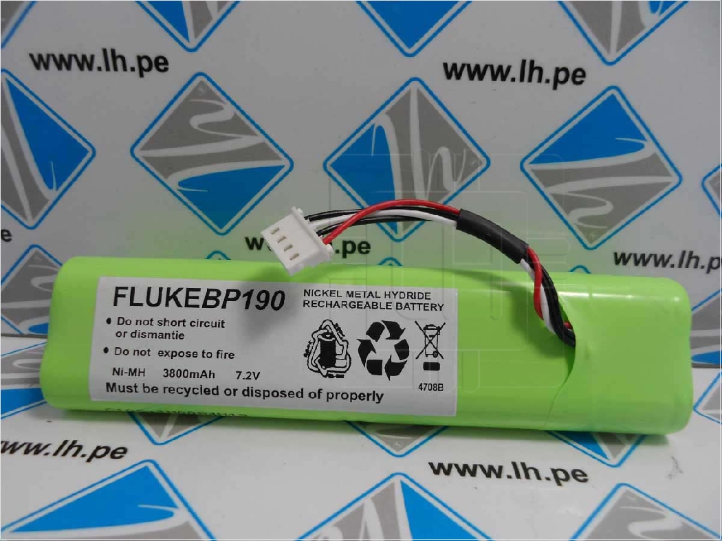 FLUKEBP190              Batería Pack Ni-MH, 7.2V, 3800mAh para medidor Fluke BP-190