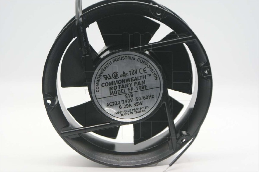 FP-108-S1B                     Ventilador Circular AC220/240V, 0.29A, 35W, 172x172x51mm, con rodaje