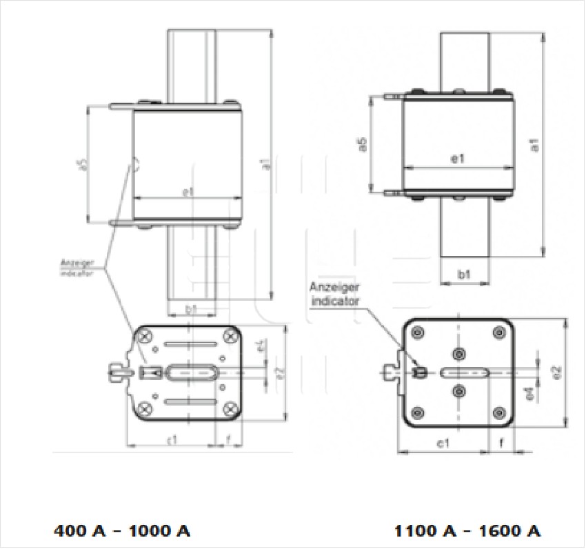 2021332.1000                FUSIBLE ULTRA RAPIDO 1000A, 690/700VAC, AR, NH-000 (MADE IN GERMANY)