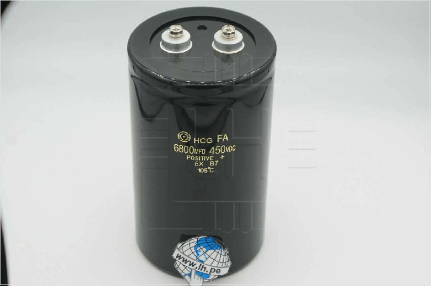 FXR2W682Y                 Capacitor Electrolítico 6800uF, 450VDC, Medidas 90x161mm