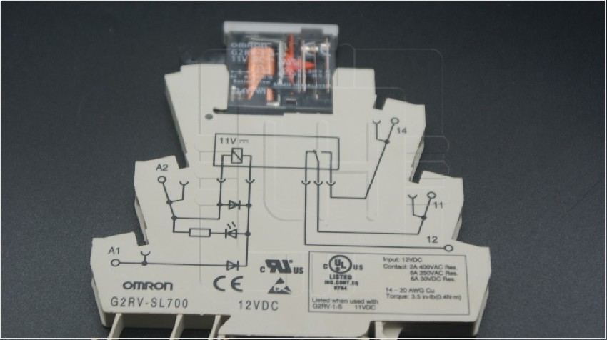 G2RV-SL700 12VDC                    Relé interfaz, SPDT, bobina 12VDC, 6A/250VAC, Omron